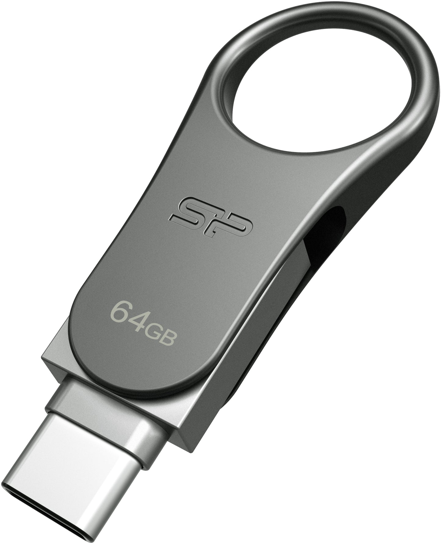Silicon Power C80 Dual Usb Pendrive Mobile 64Gb Usb-C Grey