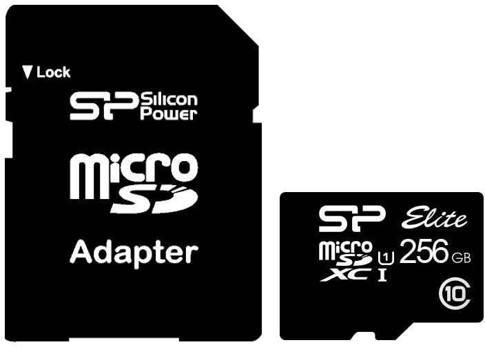Silicon Power Micro Sdhc Incl. Sd Adapter 256Gb Uhs-1 Class 10