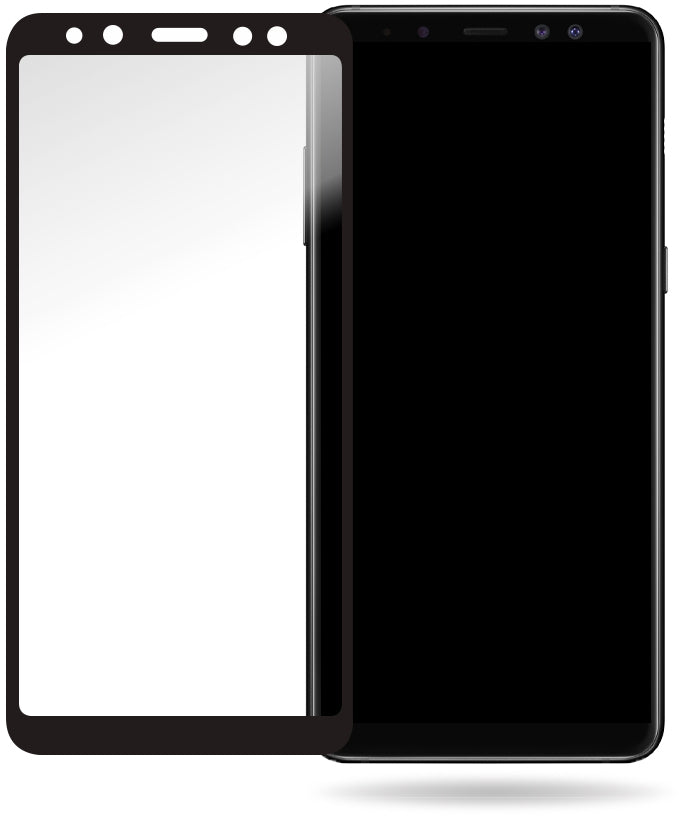 Mobilize Glass Screen Protector - Black Frame - Samsung Galaxy A8
