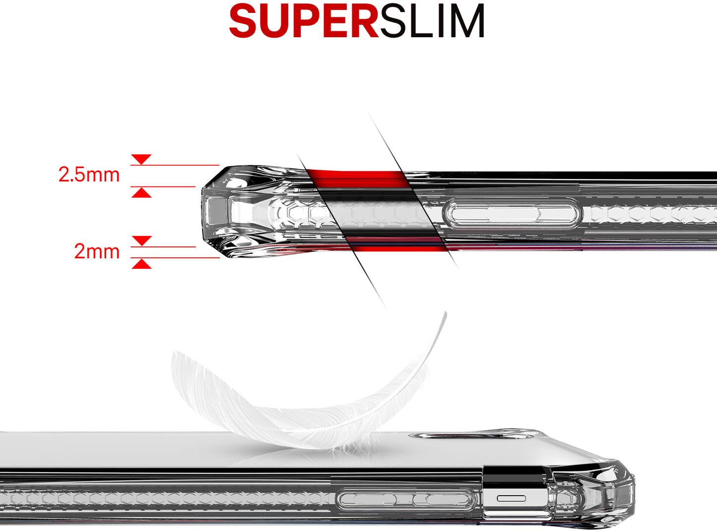 Itskins Level 2 Spectrumclear For Apple Iphone X/Xs Transparent