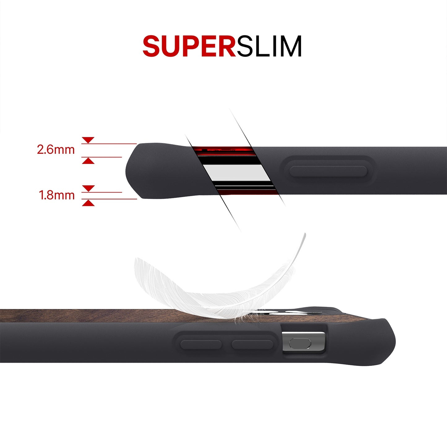 Itskins Level 2 Hybridfusion For Apple Iphone 11 Pro Max Dark Wood