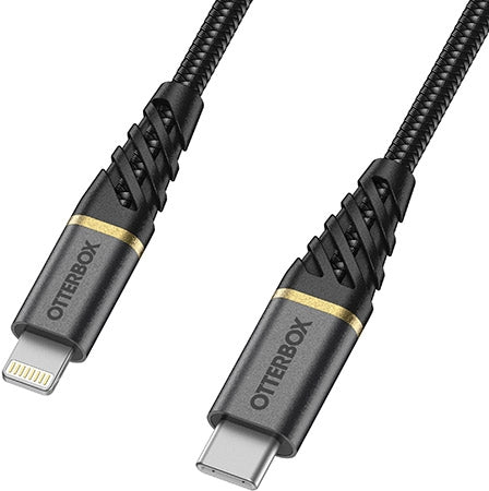 Otterbox Nylon Braided Charge/Sync Cable Usb-C To Apple Lightning 2M Black