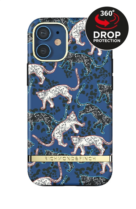 Richmond & Finch Freedom Series One-Piece Apple Iphone 12 Mini Blue Leopard