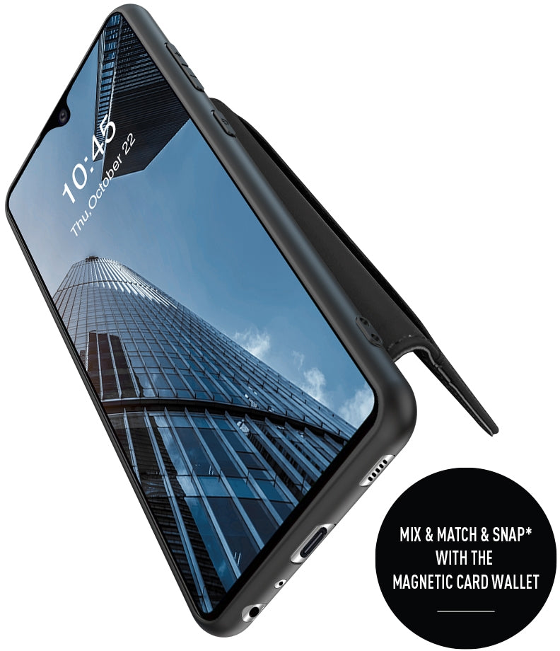 Valenta Leather Back Cover Snap Samsung Galaxy A02S Black