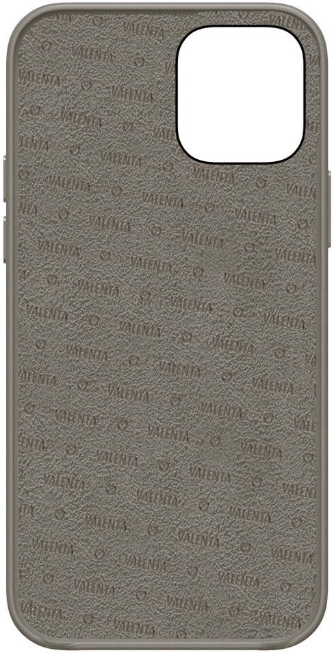 Valenta Leather Back Cover Snap Luxe Apple Iphone 12/12 Pro Grey