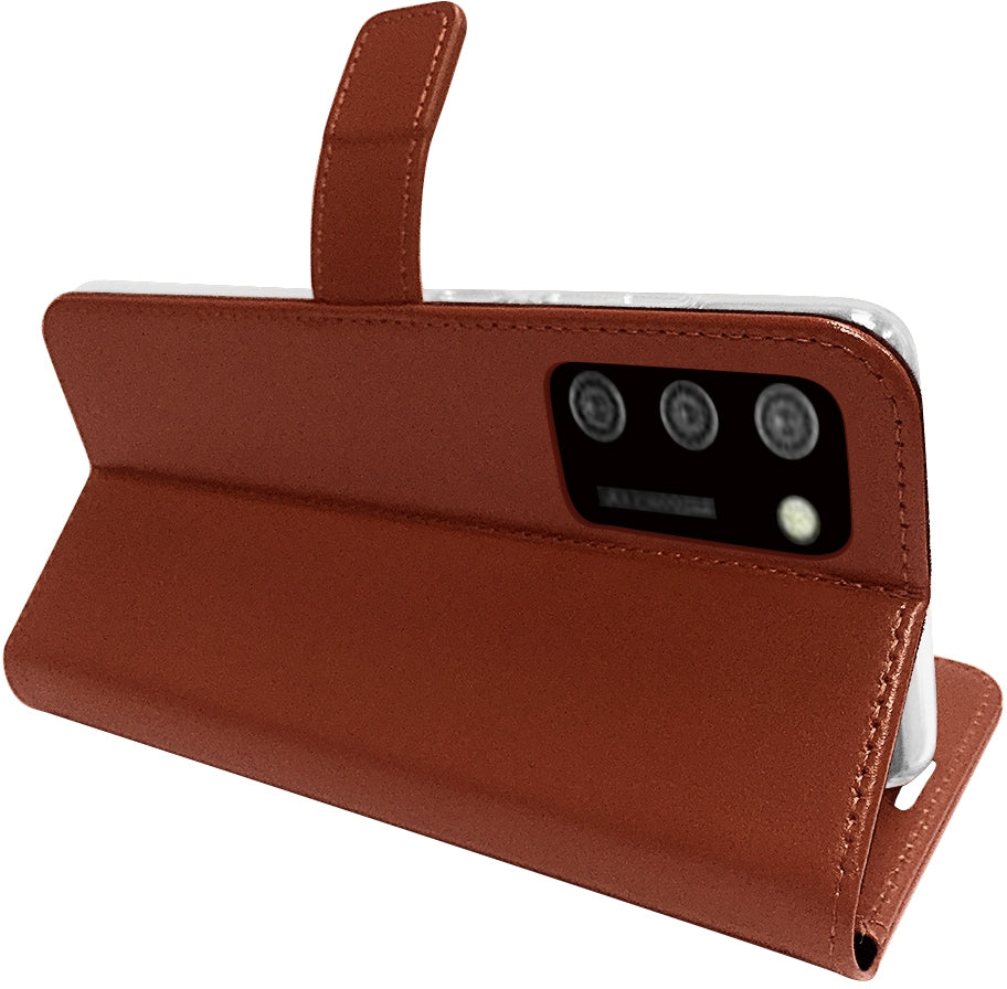 Valenta Book Case Gel Skin Samsung Galaxy A02S Brown