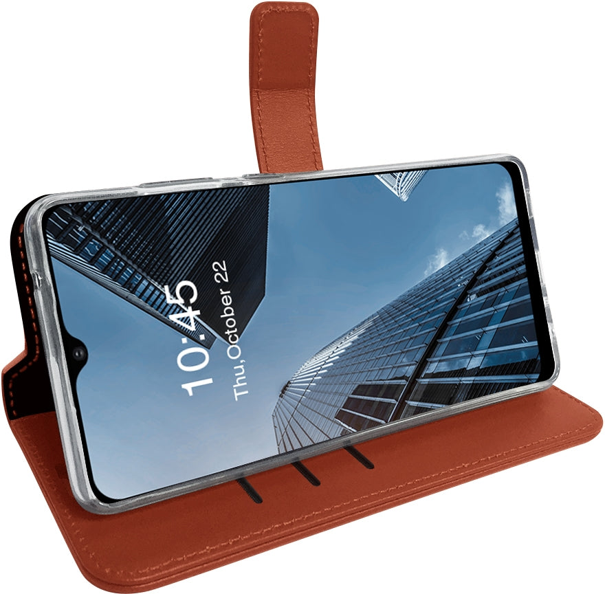 Valenta Book Case Gel Skin Samsung Galaxy A02S Brown