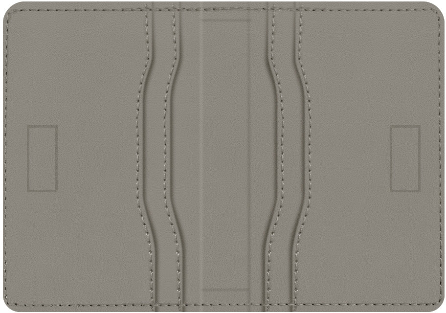 Valenta Leather Card Wallet Snap Grey