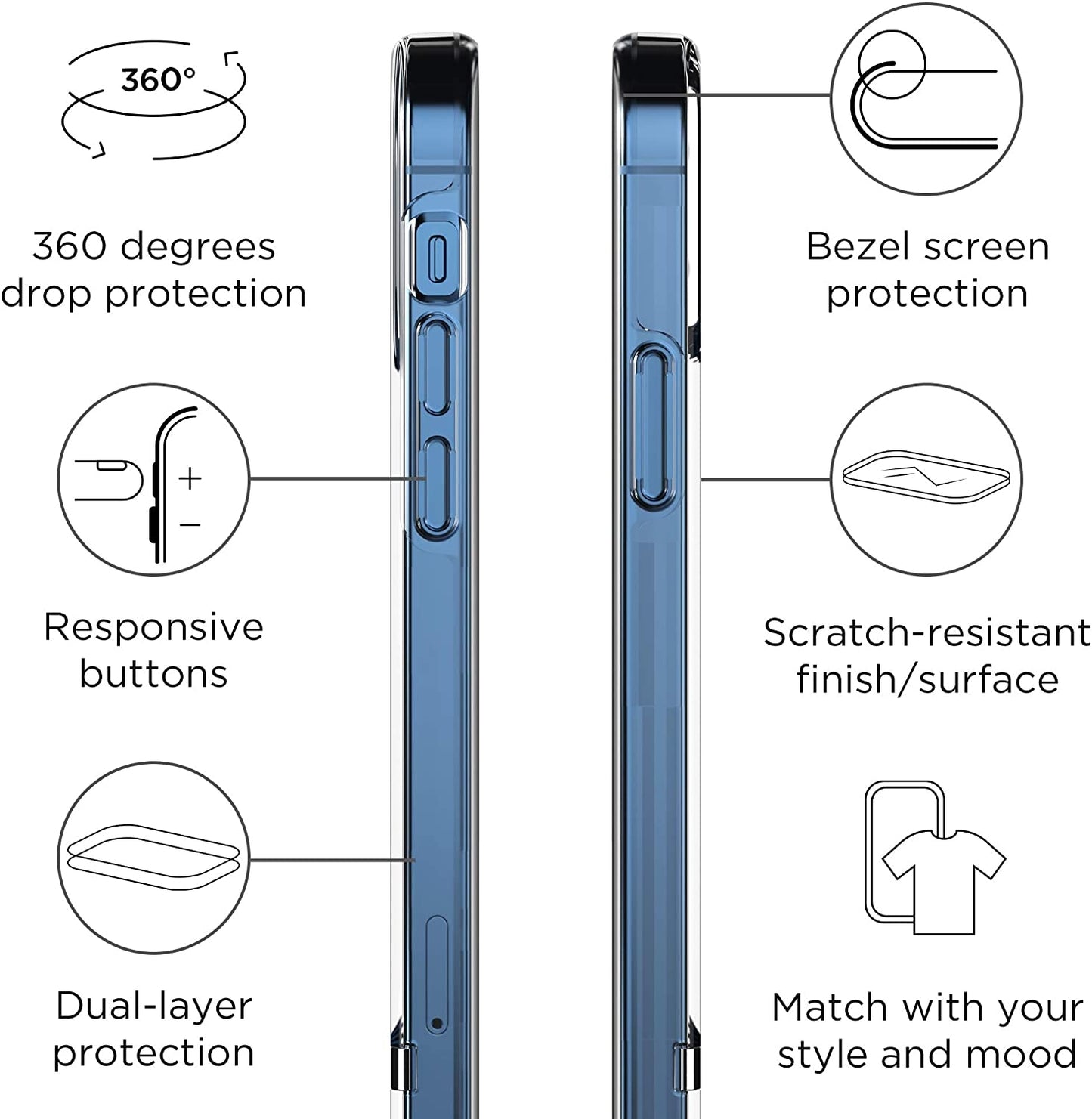 Richmond & Finch Clear Case Collection Apple Iphone 13 Pro Max Transparent/Silver