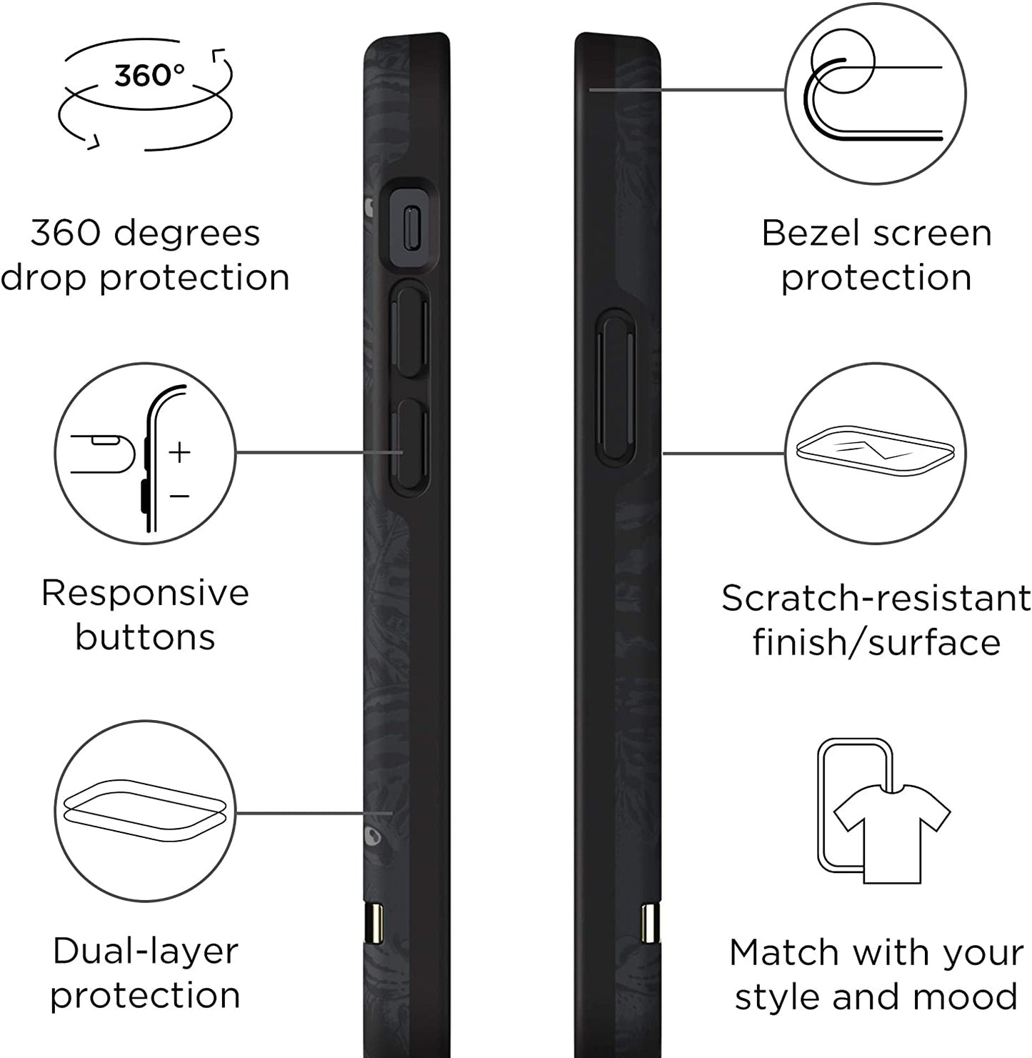 Richmond & Finch Freedom Series One-Piece Apple Iphone 13 Pro Max Black Tiger
