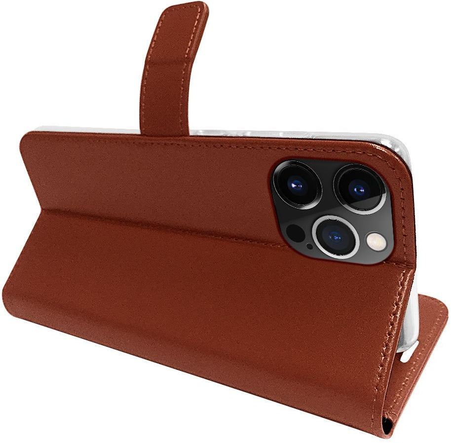 Valenta Book Case Gel Skin Apple Iphone 13 Pro Max Brown