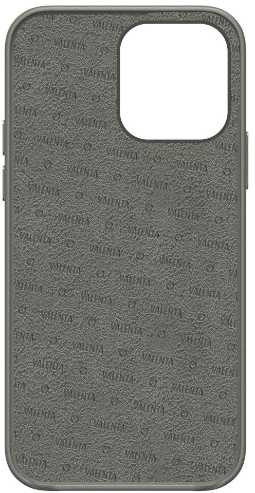 Valenta Leather Back Cover Snap Luxe Apple Iphone 13 Pro Max Grey