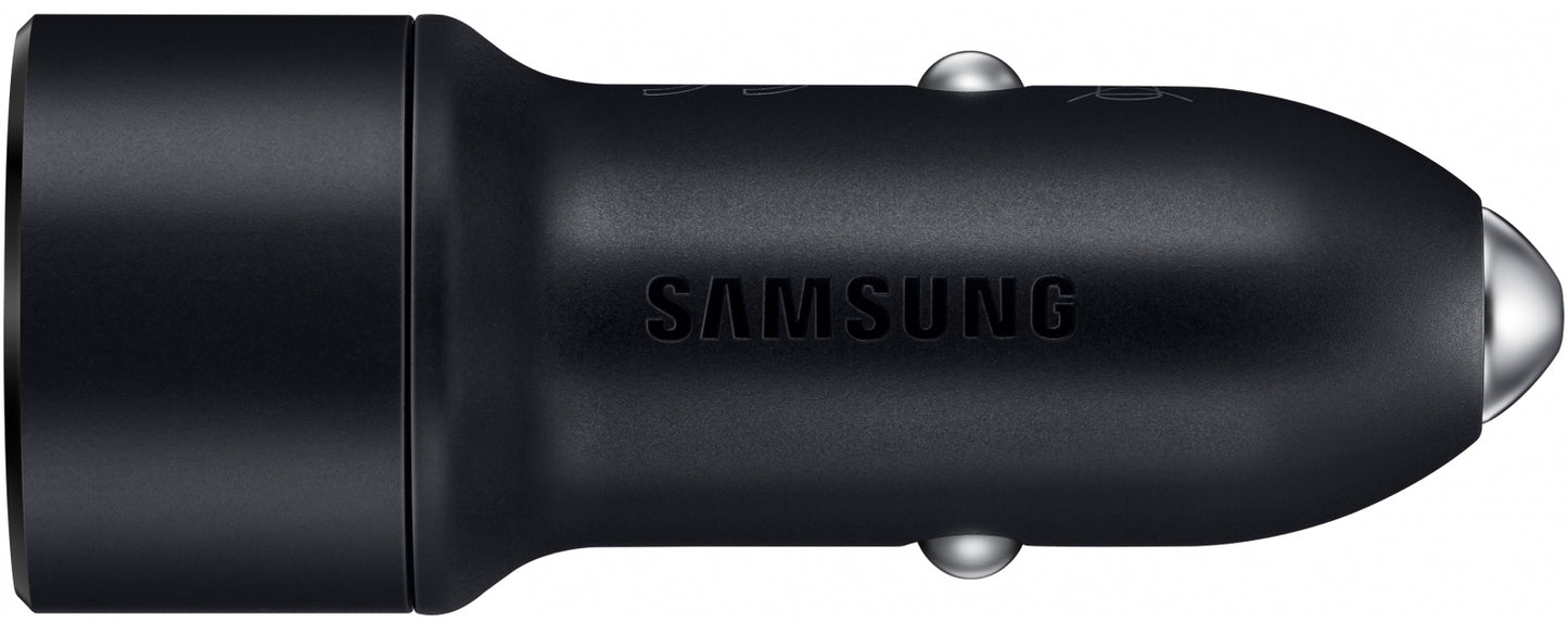 Samsung Ep-L1100Wbegeu Samsung Fast Charge Duo Car Charger 15W Black Bulk