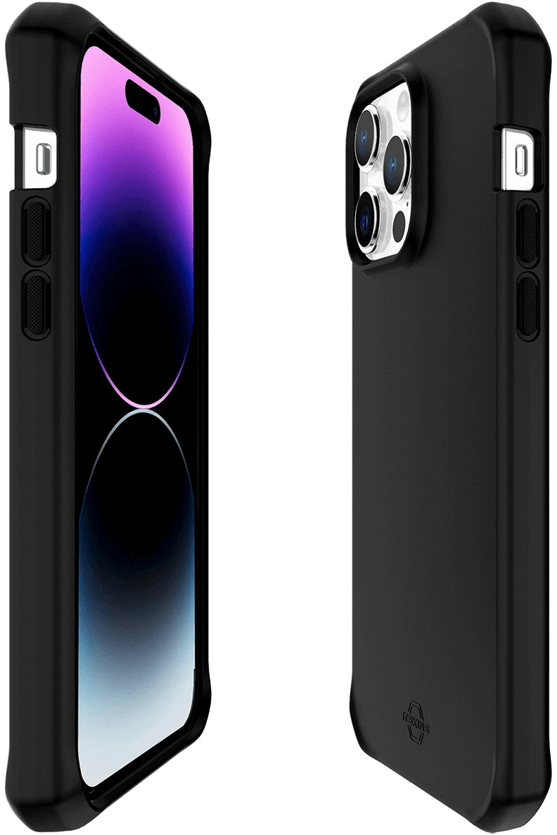 Itskins Level 2 Spectrumsolid_R For Apple Iphone 14 Pro Plain Black