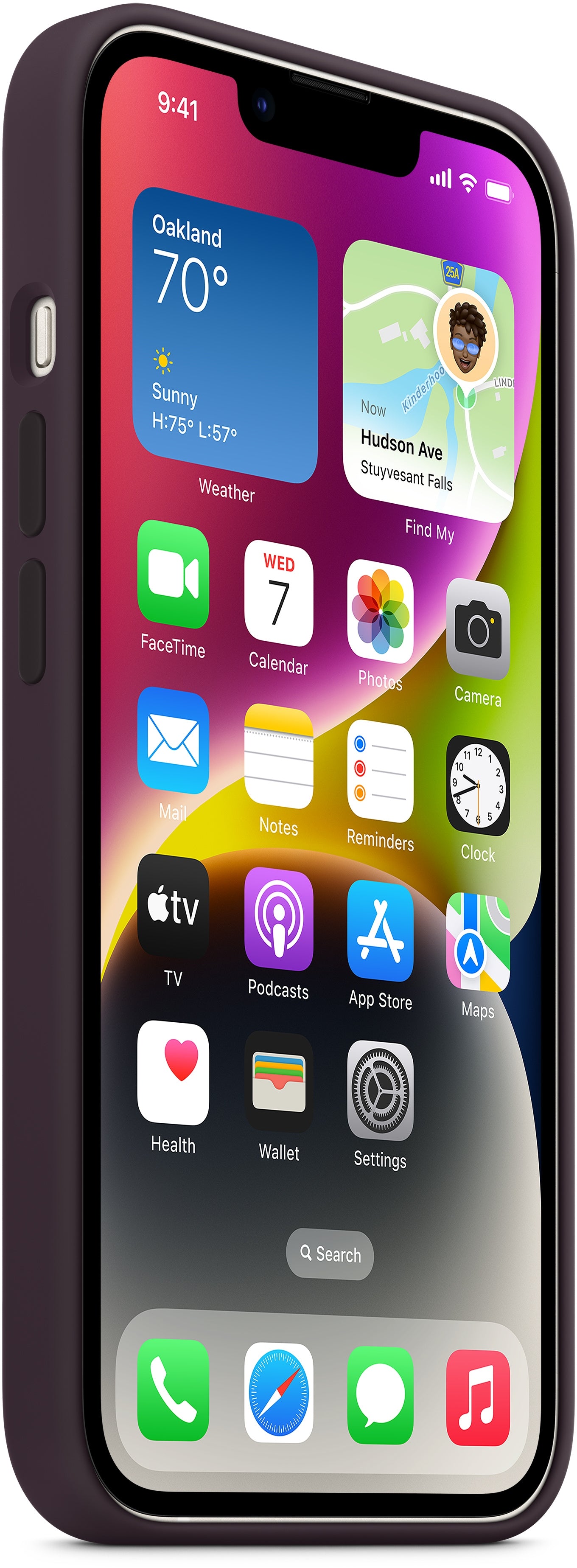 Apple Mpt03Zm/A Apple Silicone Case With Magsafe Iphone 14 Elderberry