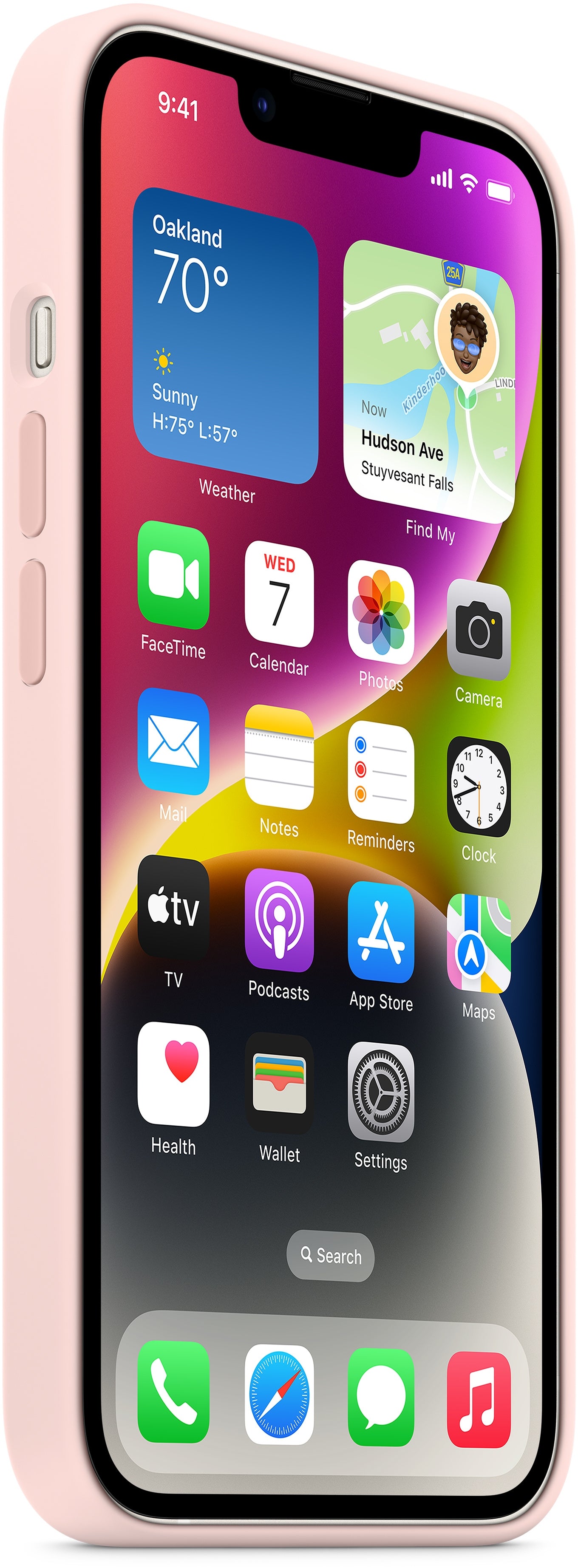 Apple Mpt73Zm/A Apple Silicone Case With Magsafe Iphone 14 Plus Chalk Pink