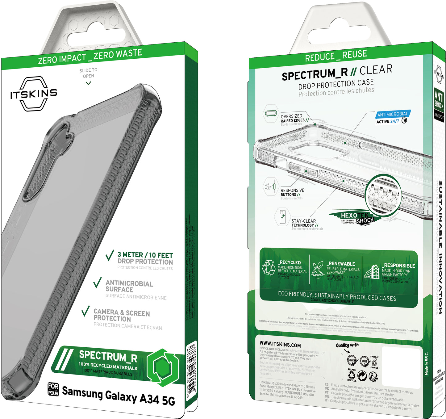 Itskins Level 2 Spectrumclear_R For Samsung Galaxy A34 5G Smoke