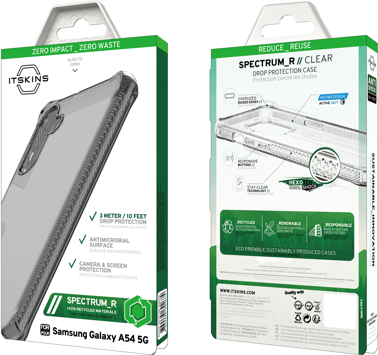 Itskins Level 2 Spectrumclear_R For Samsung Galaxy A54 5G Smoke