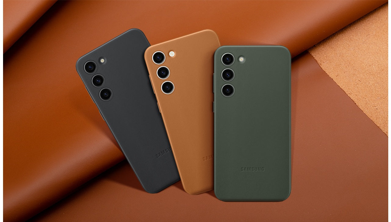 Samsung Ef-Vs916Laegww Samsung Leather Cover Galaxy S23+ 5G Camel