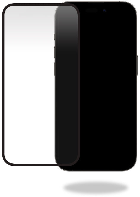 Mobilize Glass Screen Protector - Black Frame - Apple Iphone 15 Pro