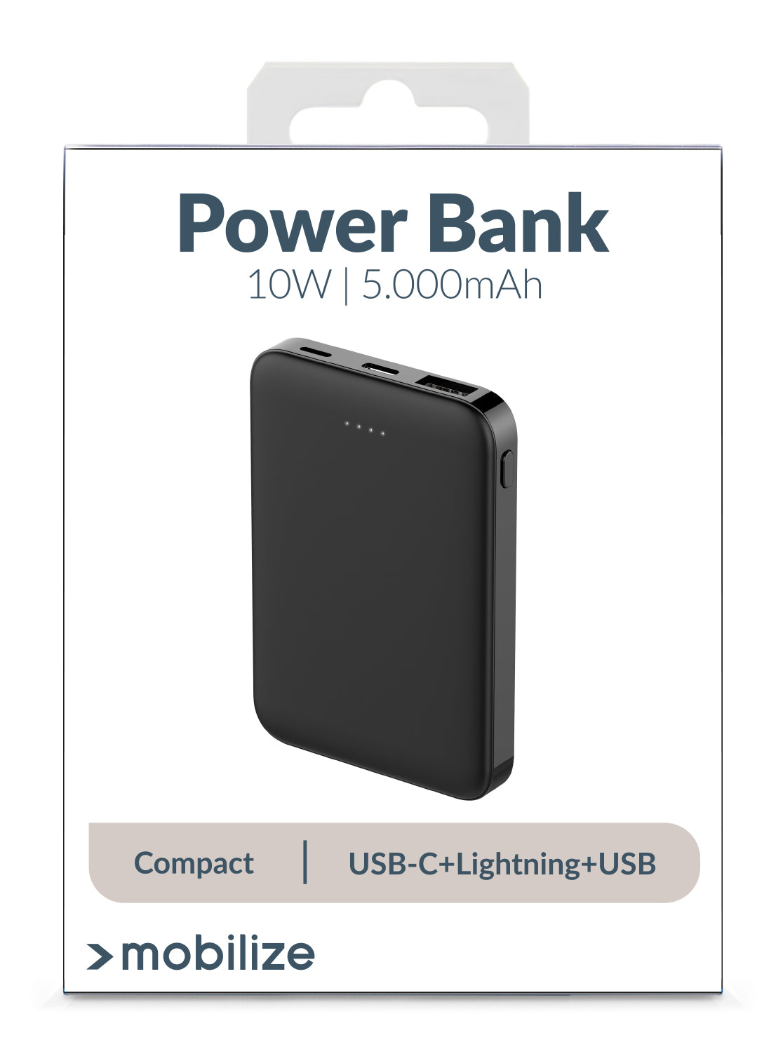 Mobilize Power Bank 5000Mah 10W Black