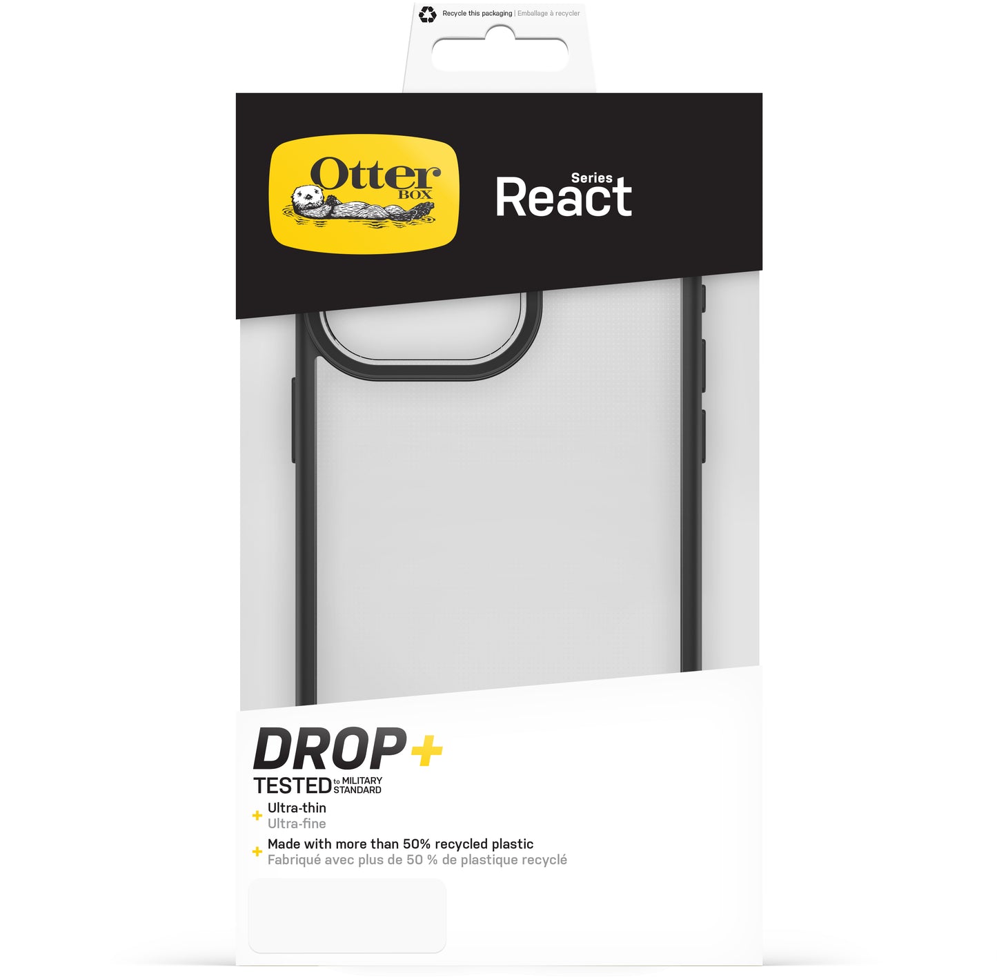 Otterbox React Series Apple Iphone 15 Pro Max Clear/Black