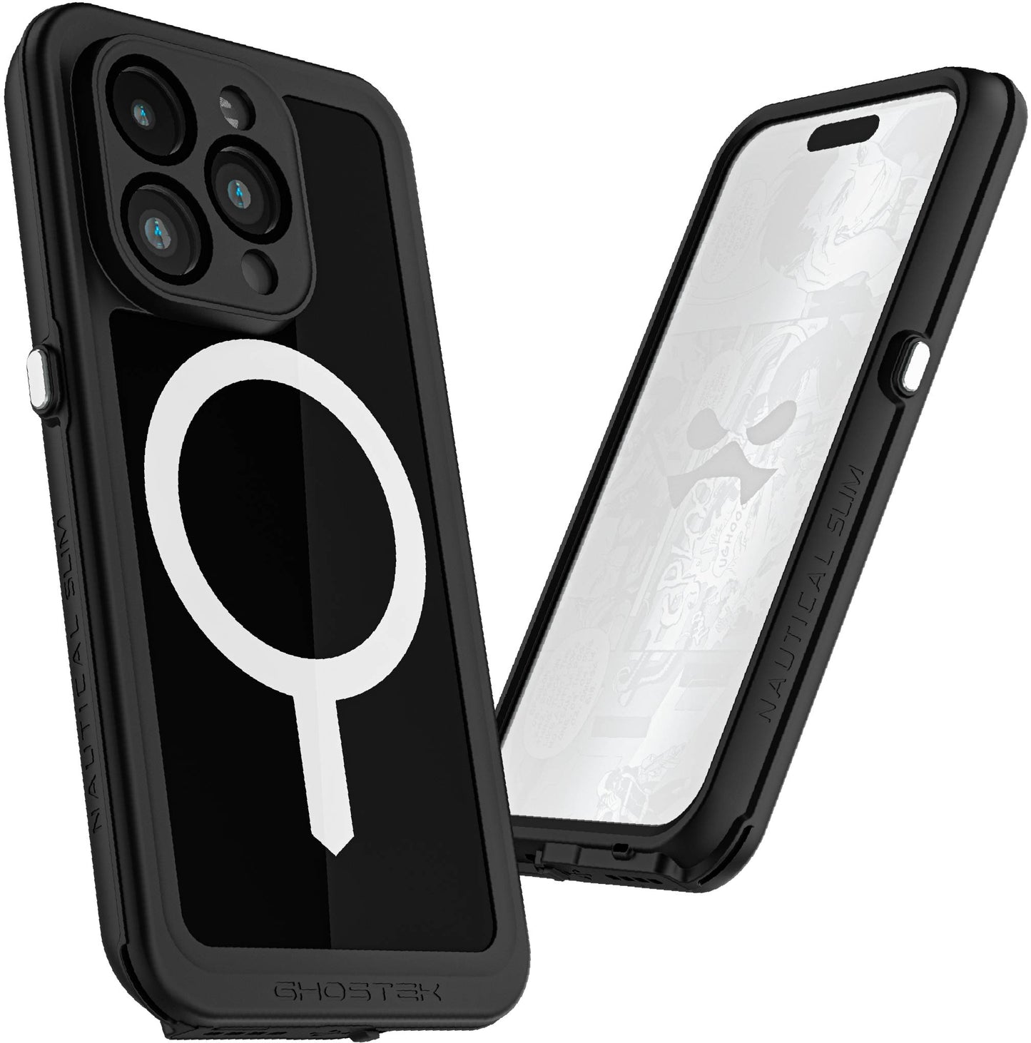Ghostek Nautical Slim Waterproof Magsafe Case Apple Iphone 15 Pro Black