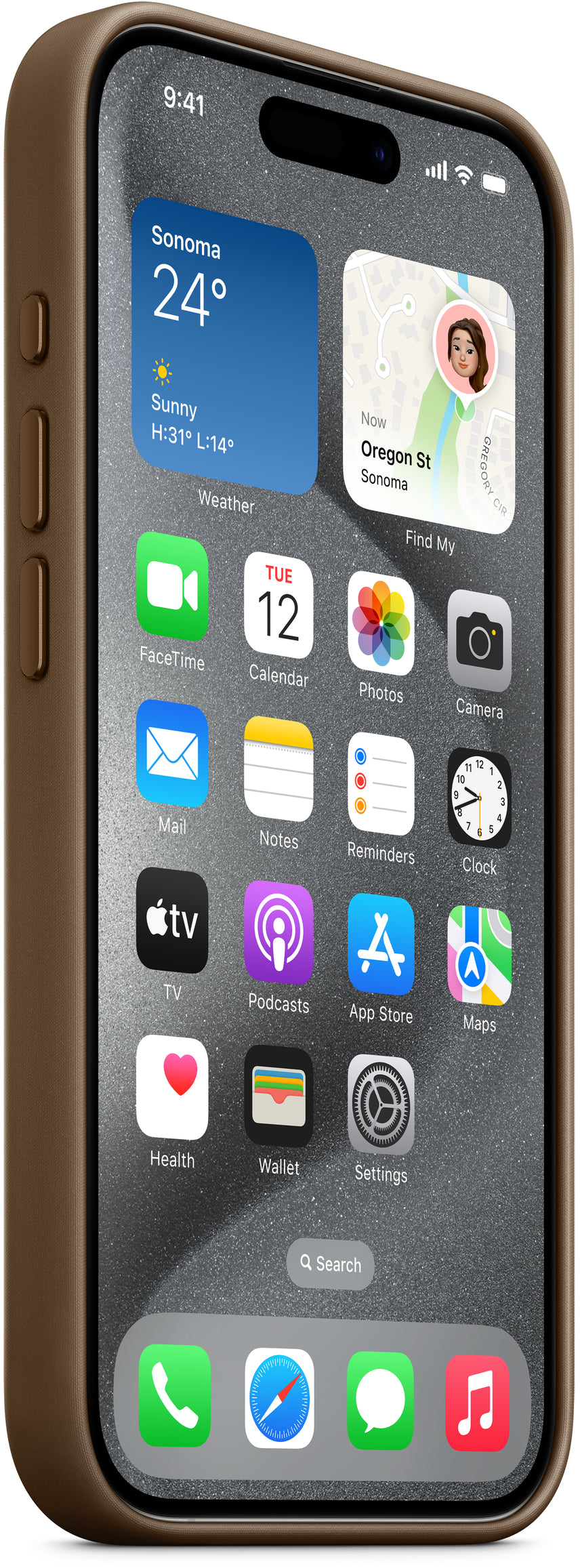 Apple Mt4J3Zm/A Apple Finewoven Case With Magsafe Iphone 15 Pro Taupe