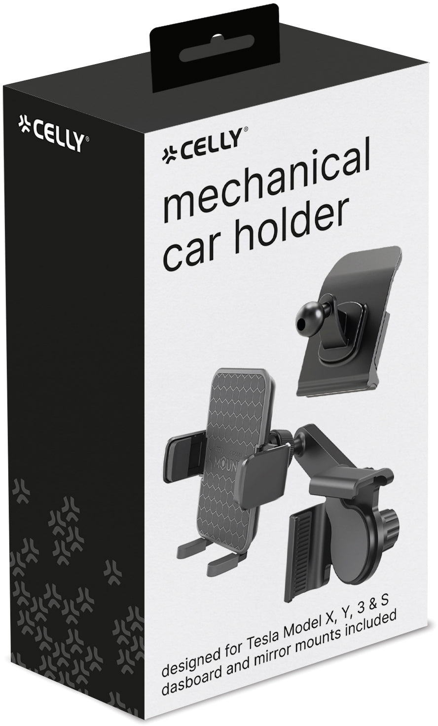 Celly Car Holder For Tesla Monitor And Dashboard Black