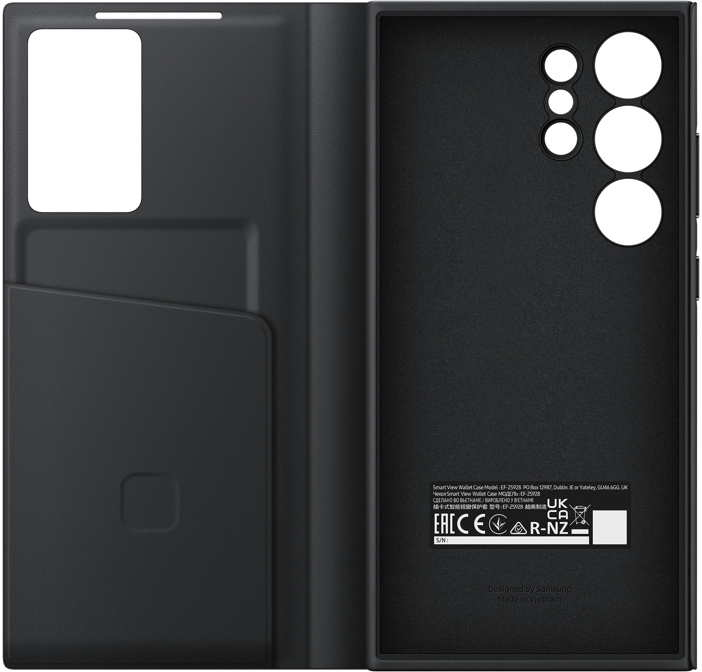 Samsung Ef-Zs928Cbegww Samsung Smart View Wallet Case Galaxy S24 Ultra 5G Black