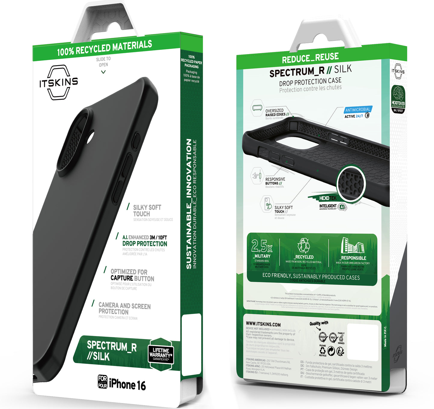 Itskins Level 3 Spectrumsilk_R For Apple Iphone 16 Black