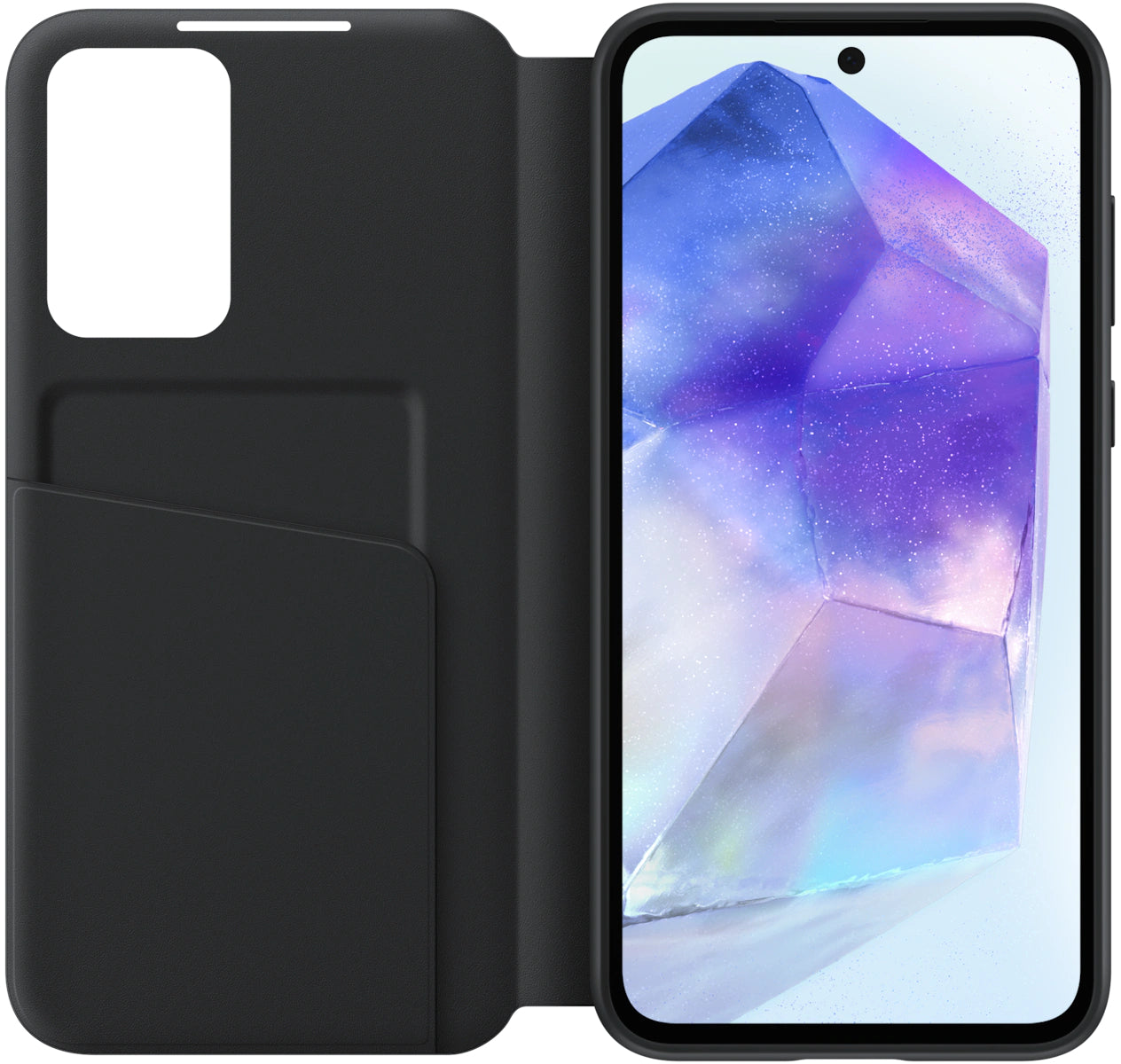 Samsung Ef-Za556Cbegww Samsung Smart Clear View Cover Galaxy A55 5G Black