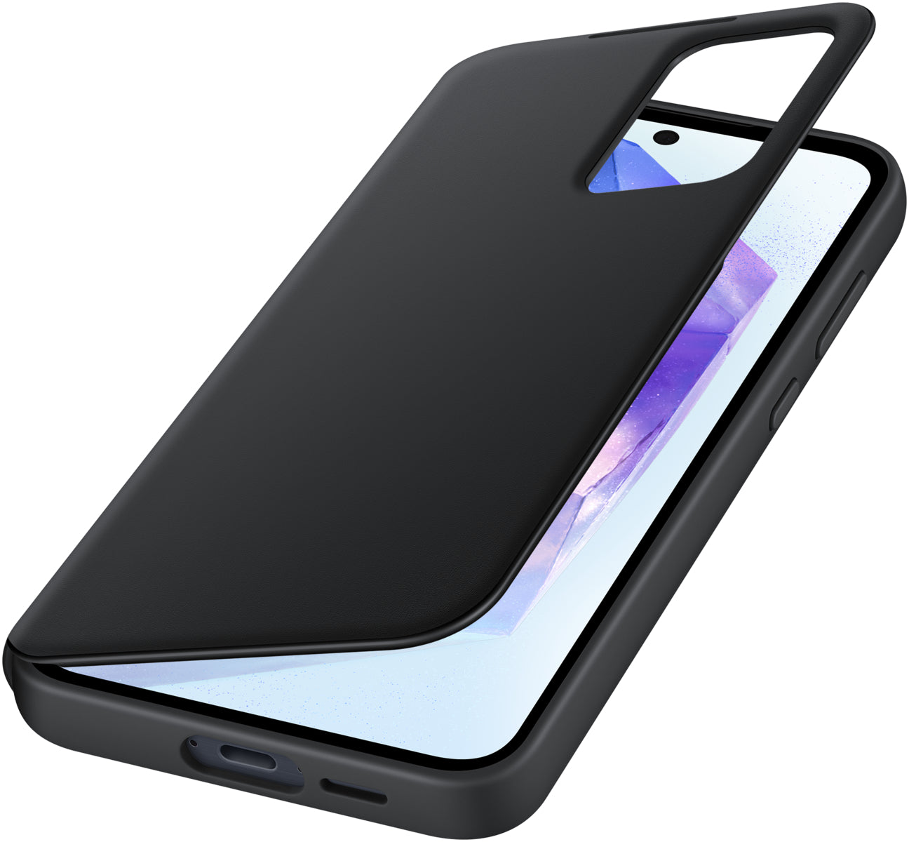 Samsung Ef-Za556Cbegww Samsung Smart Clear View Cover Galaxy A55 5G Black