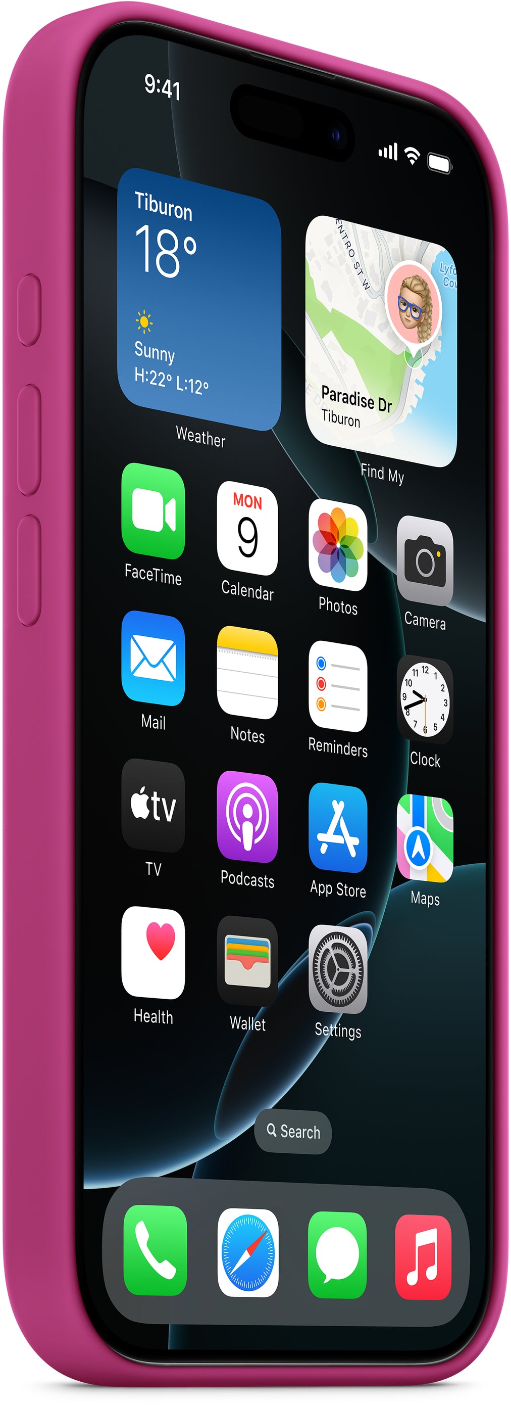 Apple Myyn3Zm/A Apple Silicone Case With Magsafe Iphone 16 Pro Fuchsia