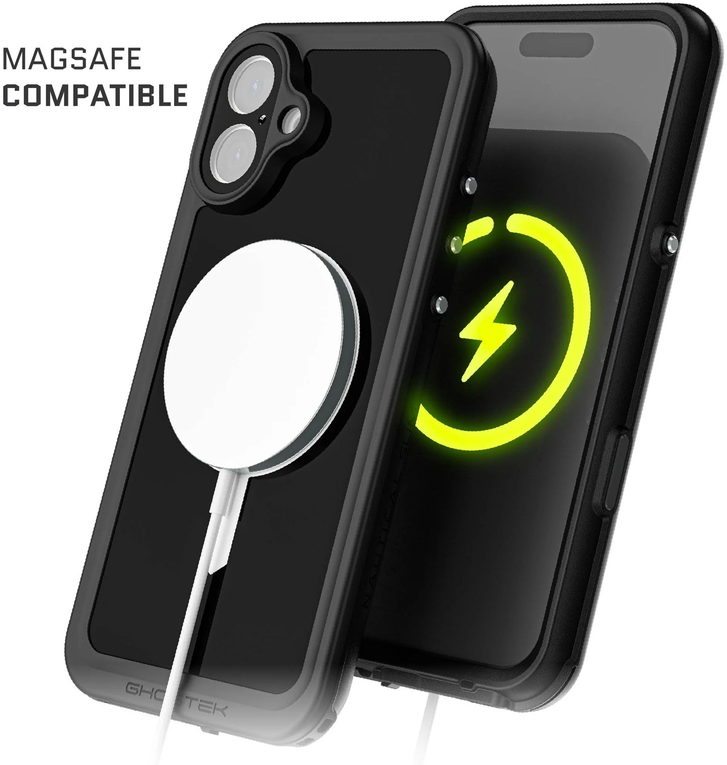 Ghostek Nautical Slim Waterproof Magsafe Case Apple Iphone 16 Plus Black