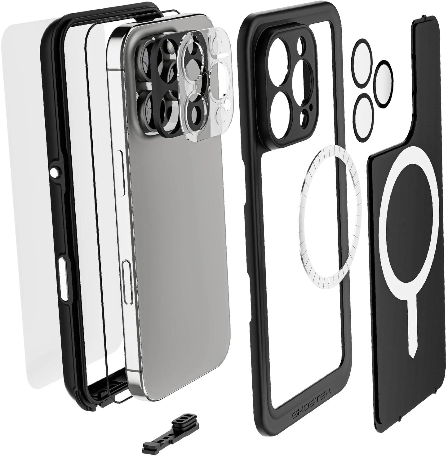 Ghostek Nautical Slim Waterproof Magsafe Case Apple Iphone 16 Pro Black