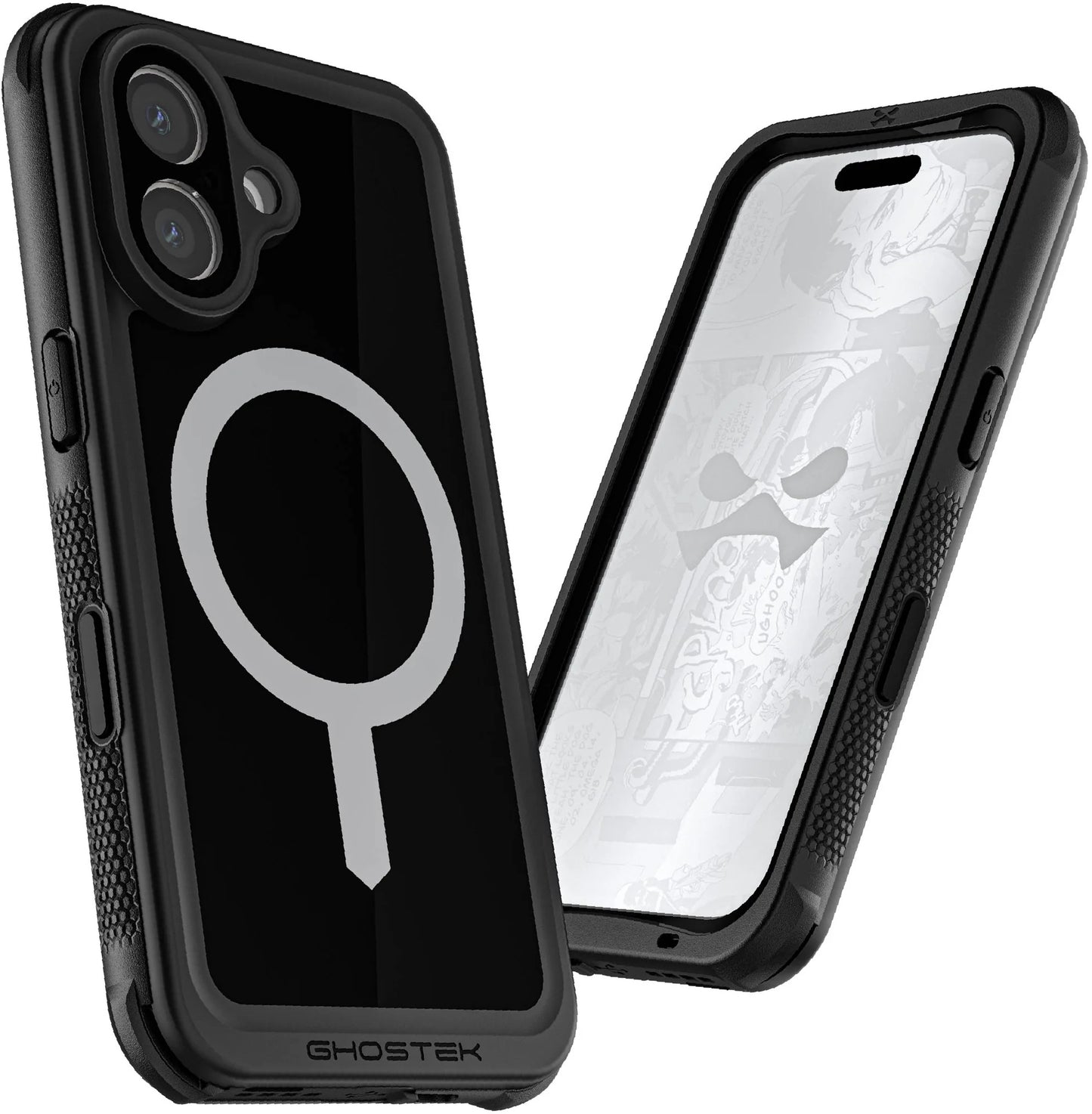 Ghostek Nautical Waterproof Magsafe Case + Belt Swivel Holster Apple Iphone 16 Black