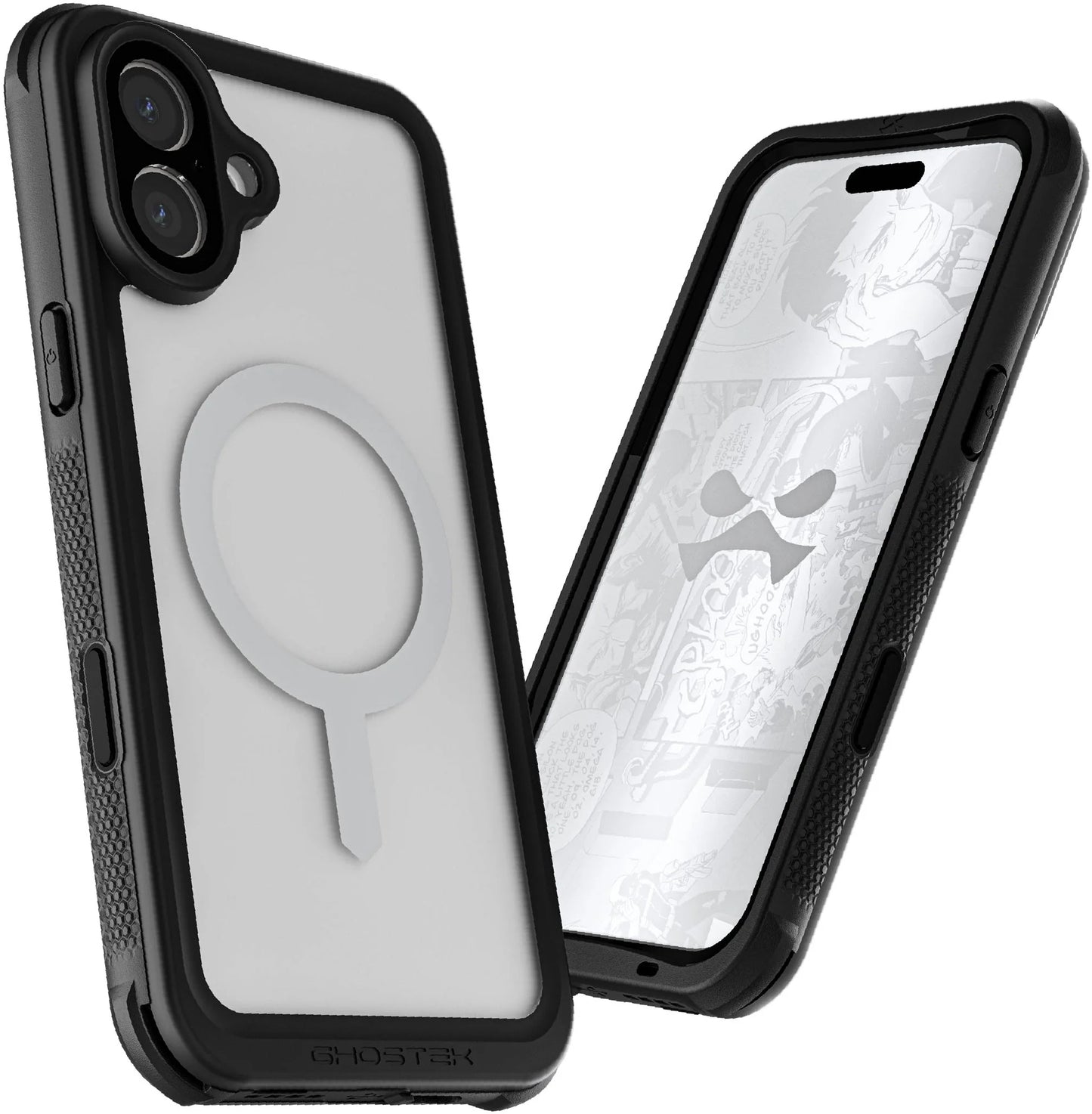 Ghostek Nautical Waterproof Magsafe Case + Belt Swivel Holster Apple Iphone 16 Plus Clear