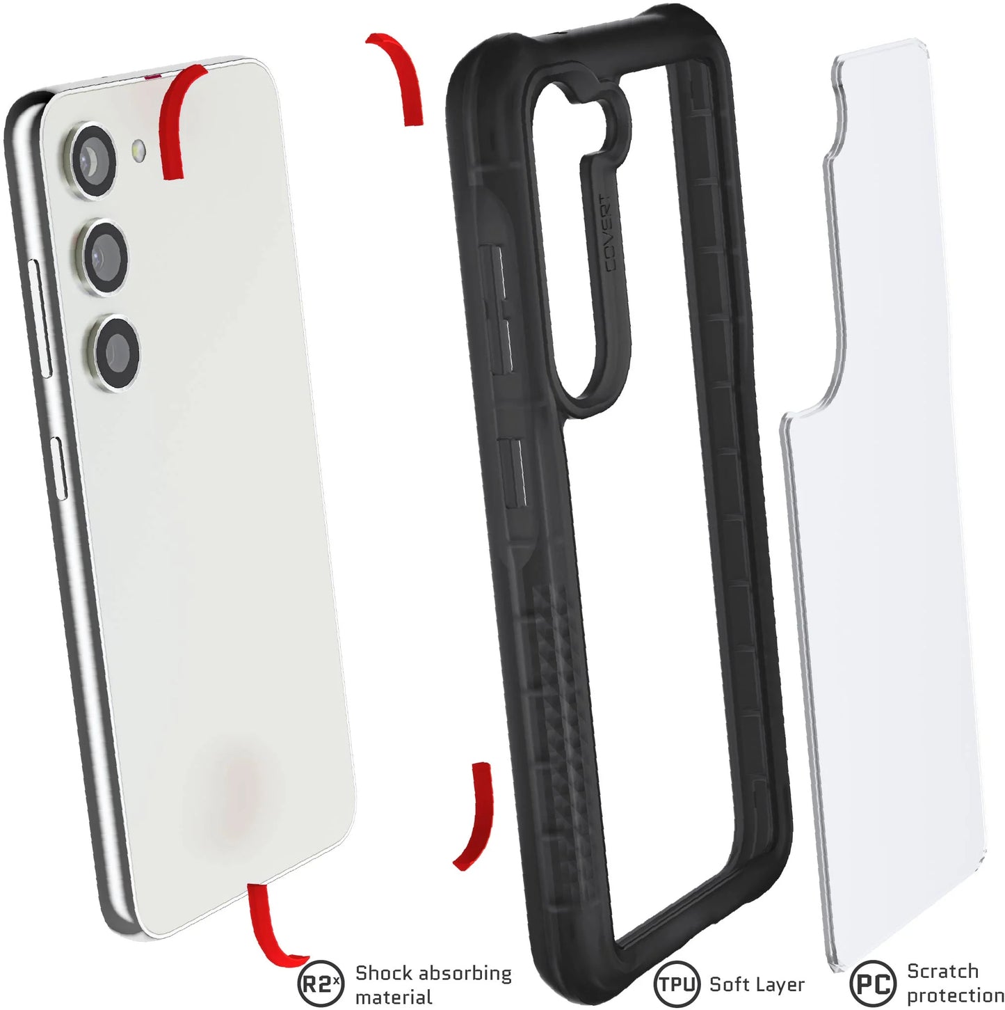 Ghostek Covert 6 Protective Case Samsung Galaxy S23 5G Smoke