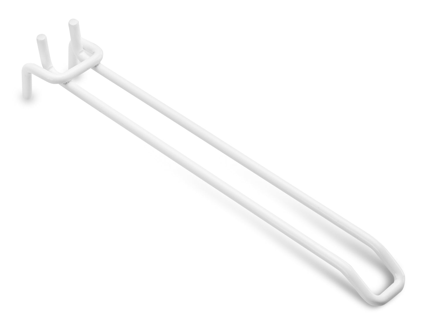 Universeel Pos Perfowand-Dubbelhaak Met Draadbrug Wit 15.5Cm X 2Cm (10X)
