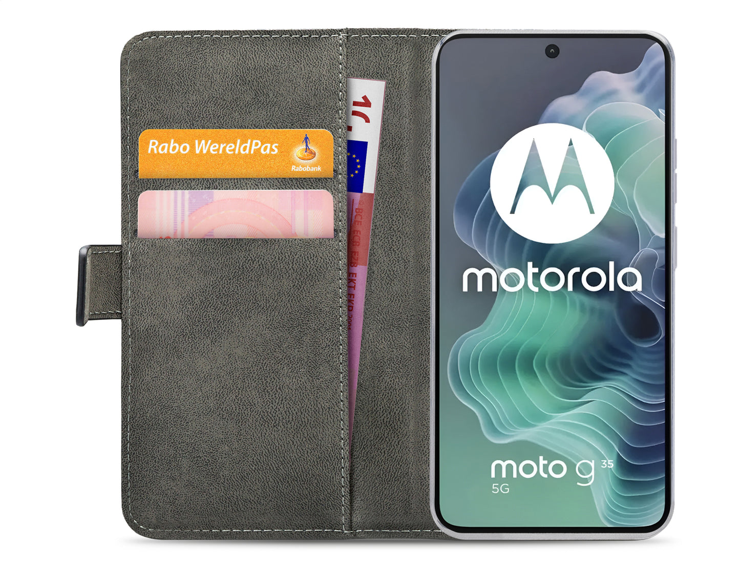 Mobilize Classic Gelly Wallet Book Case Motorola Moto G35 Black