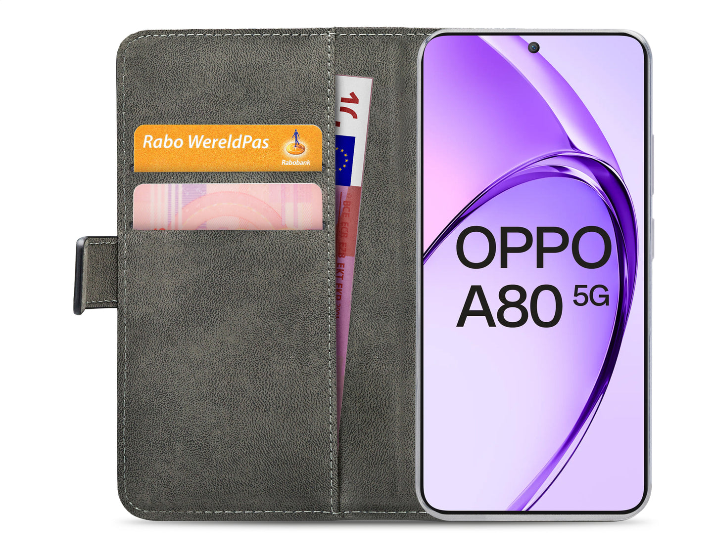 Mobilize Classic Gelly Wallet Book Case Oppo A80 5G Black