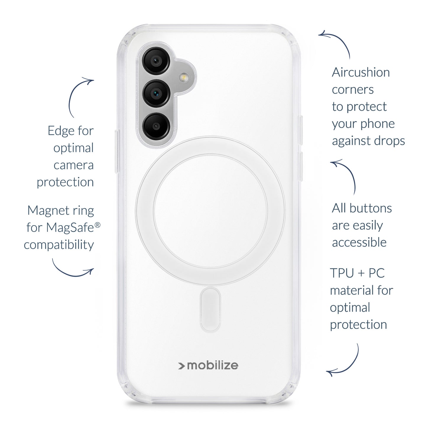 Mobilize Magsafe Compatible Naked Protection Case For Samsung Galaxy A16 4G/5G Clear