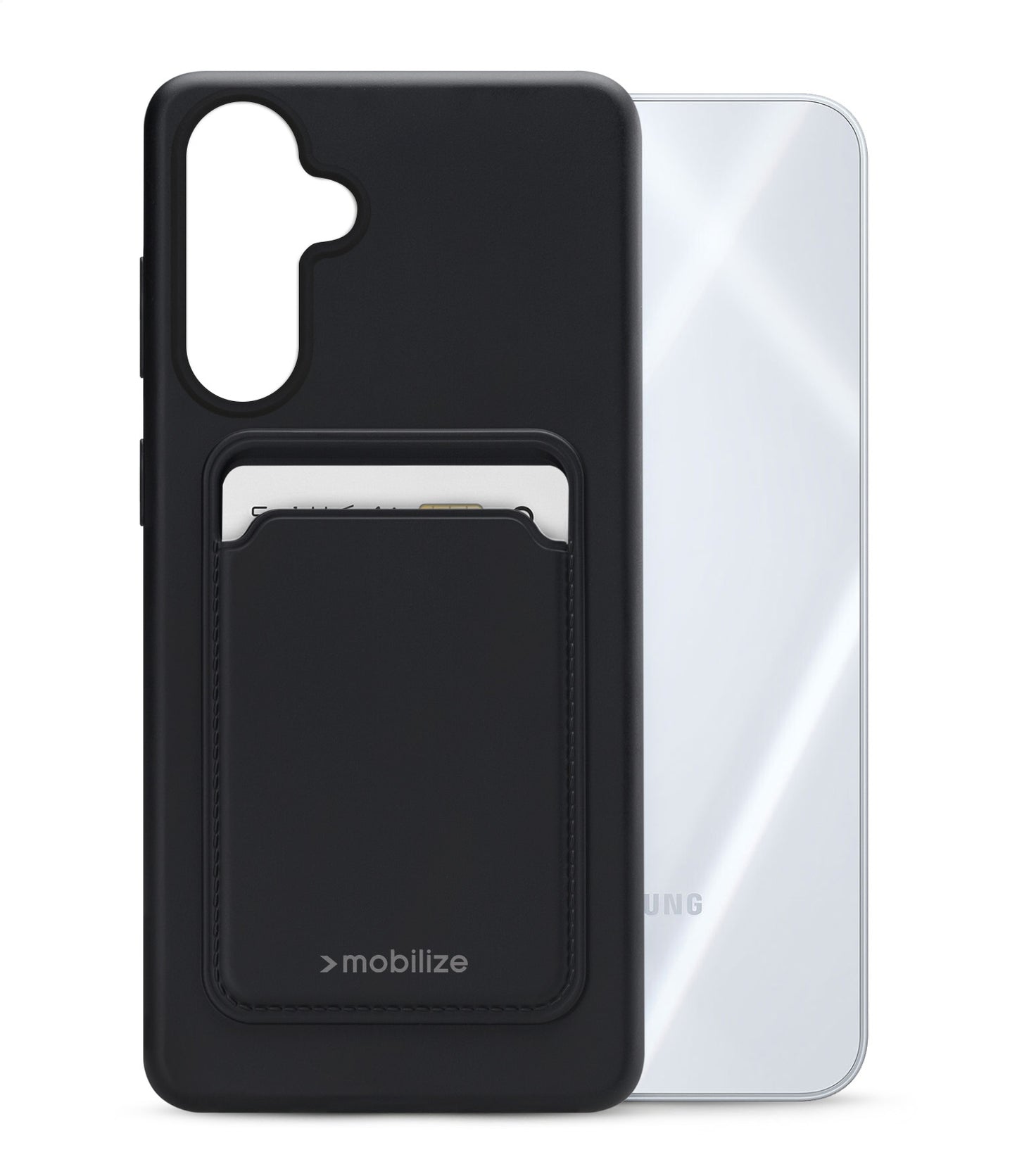 Mobilize Rubber Gelly Card Case Samsung Galaxy A16 4G/5G Matt Black