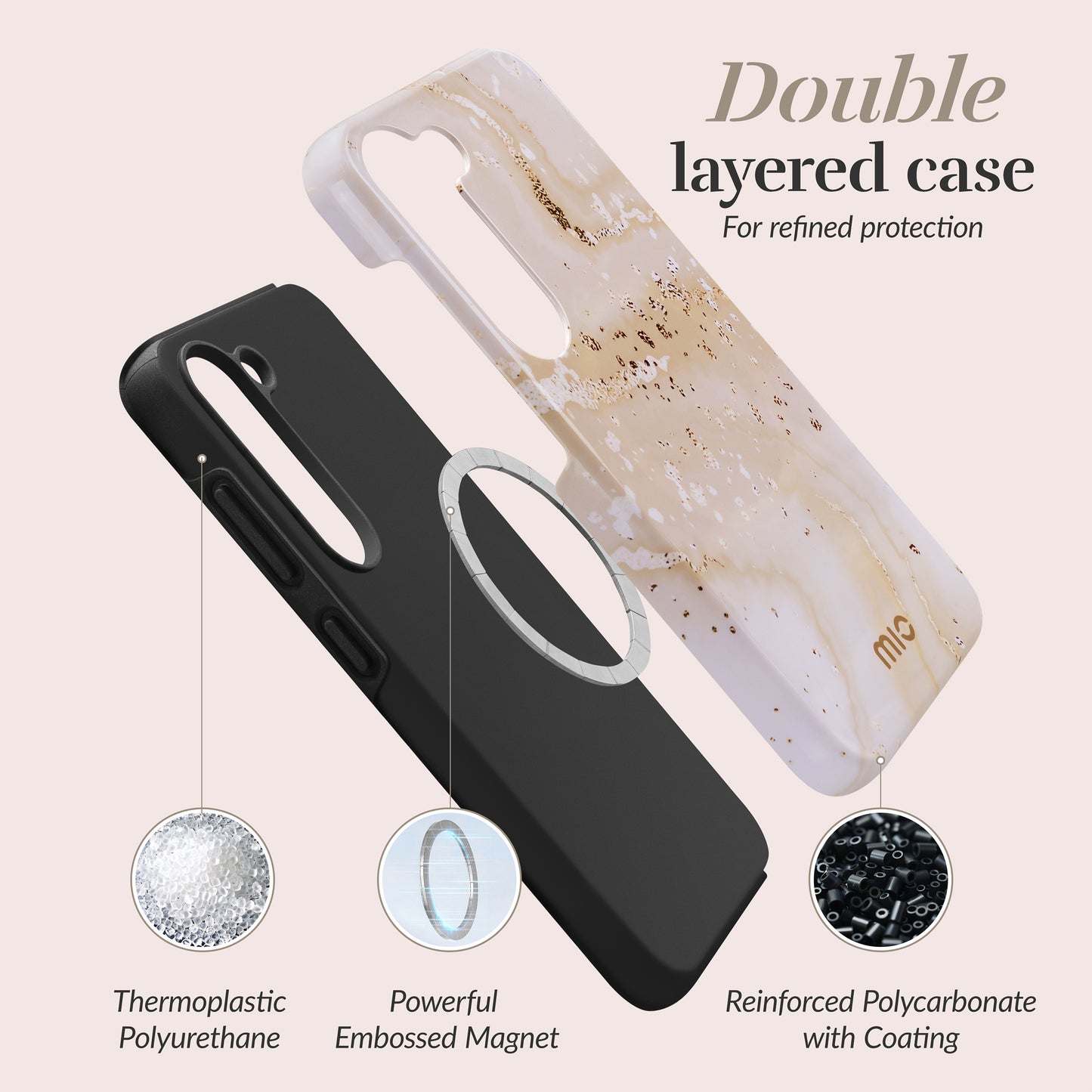 Mio By Mobilize Mio Gold Marble Magsafe Compatible For Samsung A16 4G/5G