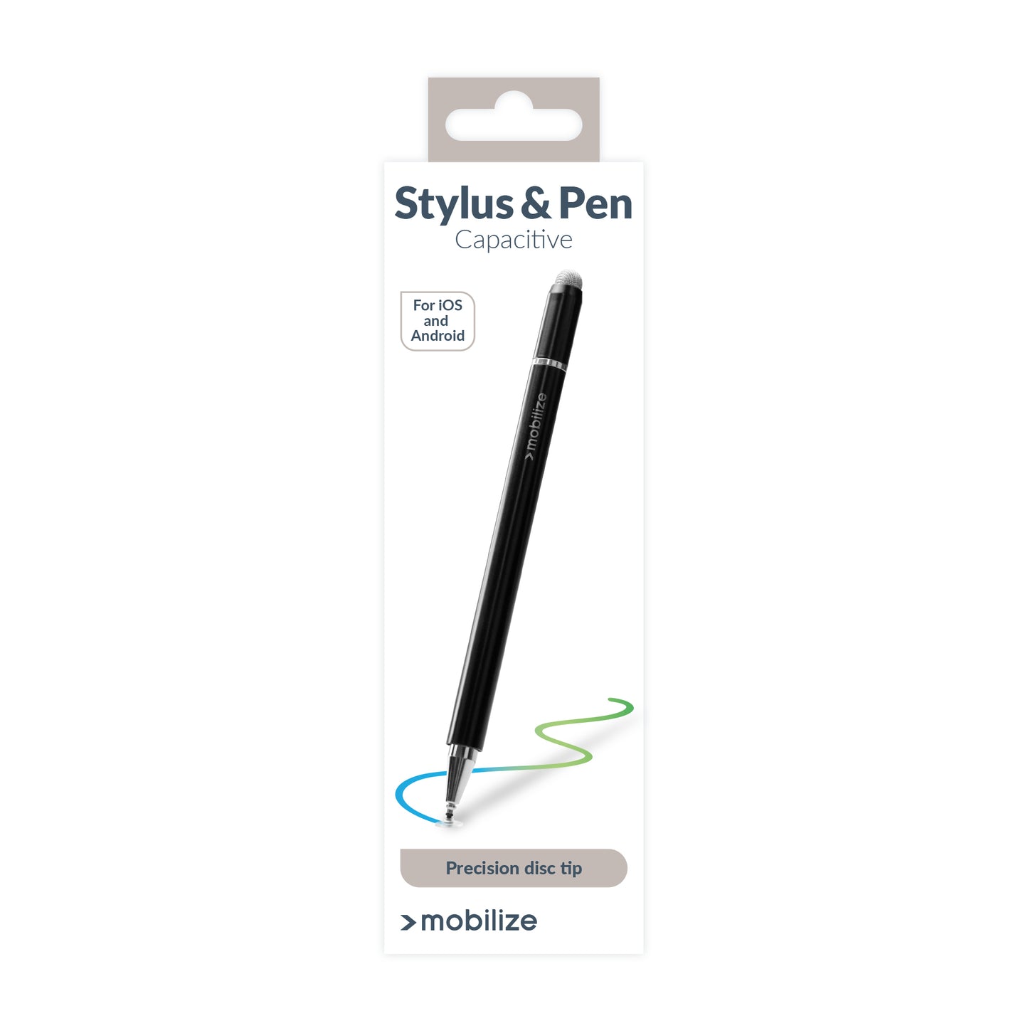 Mobilize High Sensitive 2In1 Capacitive Stylus Pen Black