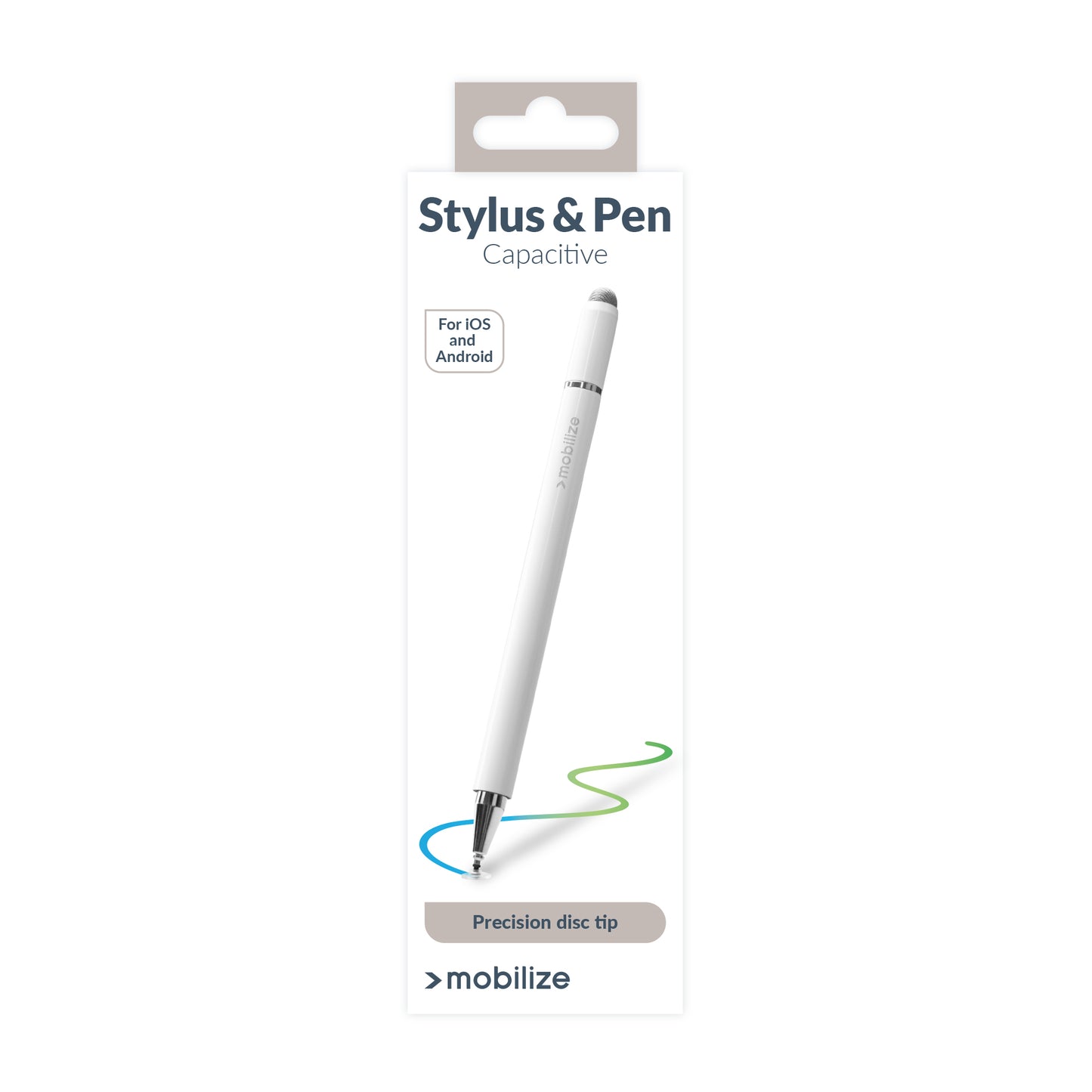 Mobilize High Sensitive 2In1 Capacitive Stylus Pen White