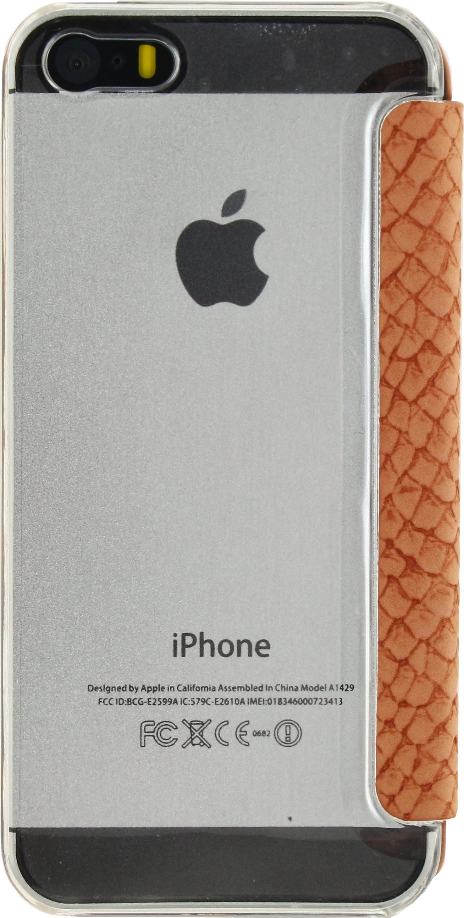 Mobilize Slim Gelly Booklet Apple Iphone 5/5S/Se Soft Snake Apricot