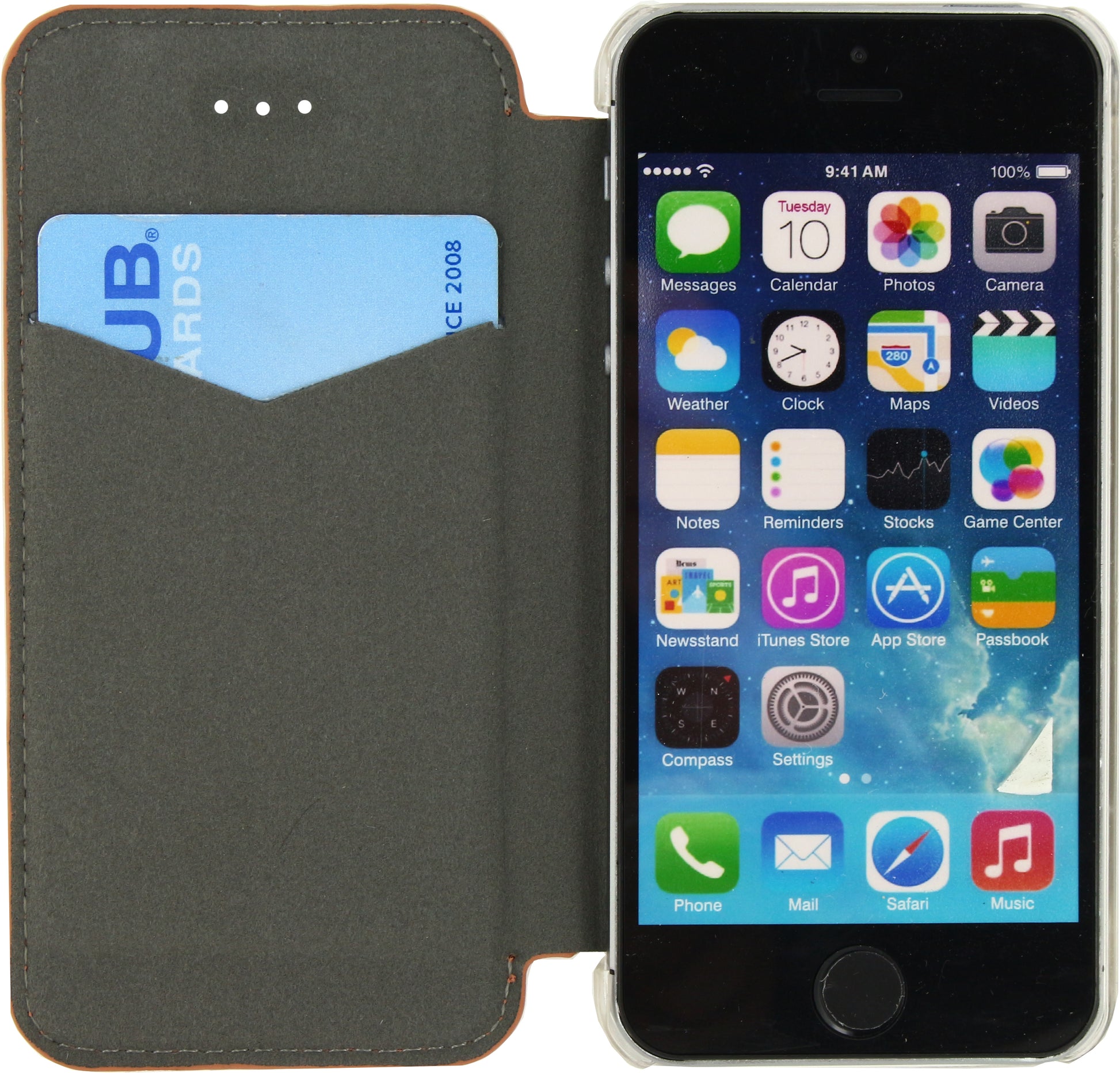 Mobilize Slim Gelly Booklet Apple Iphone 5/5S/Se Soft Snake Apricot