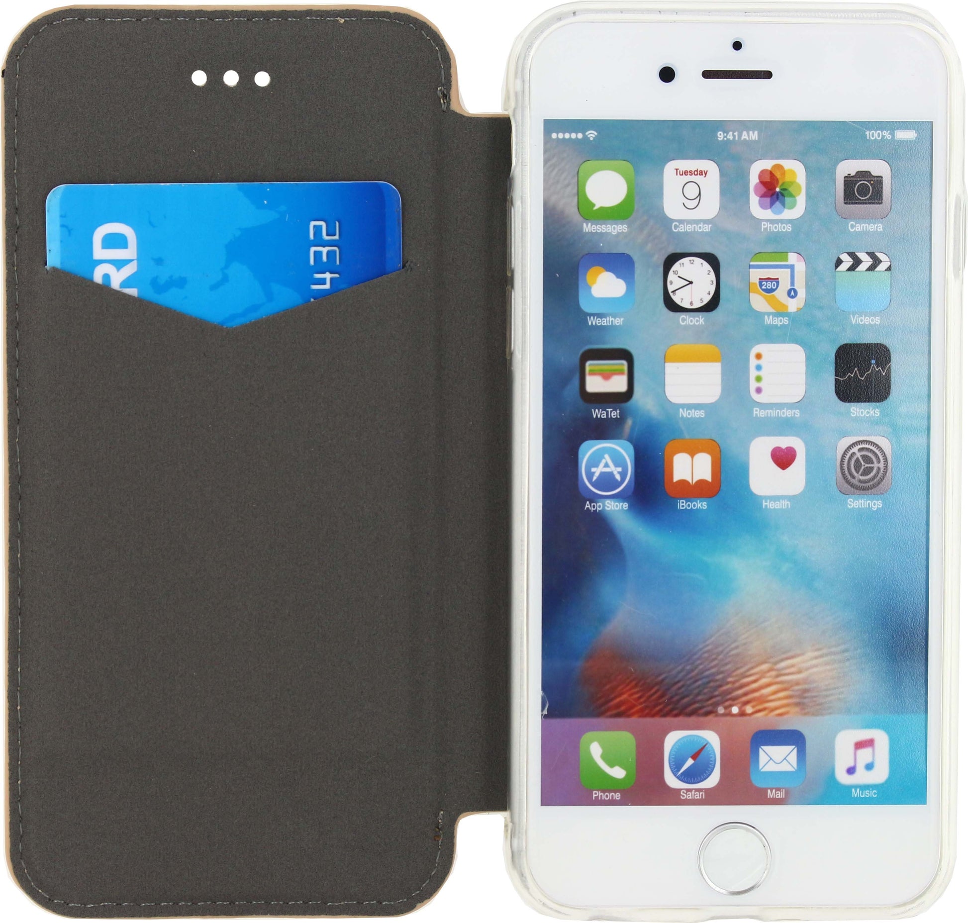 Mobilize Slim Gelly Booklet Apple Iphone 6/6S Soft Snake Creamy Rose